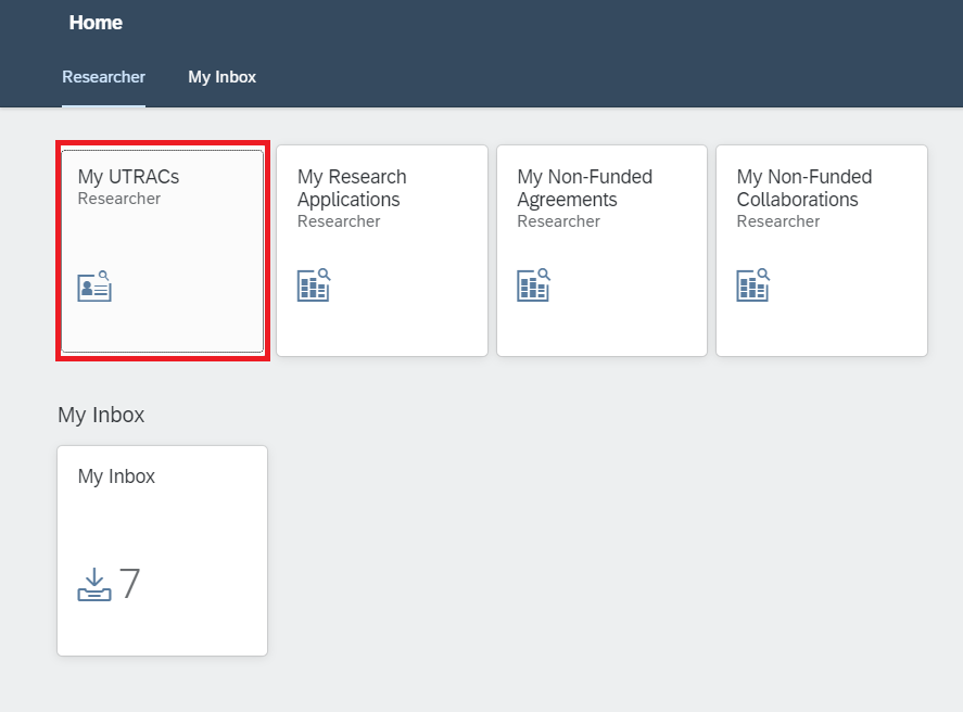 Screen shot of UTRAC List in tile view.